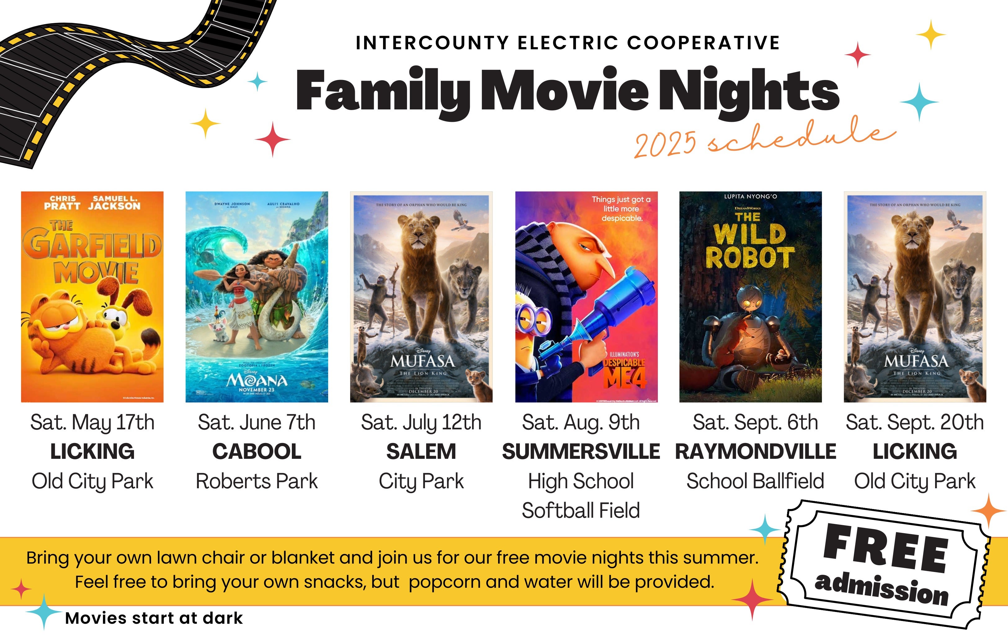 2025 Movie Night Schedule